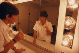 Celebration '90 : Gay Games III [Robin Tyler in dressing room]