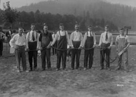 [B.C. Sugar Refinery picnic, men's tug of war]