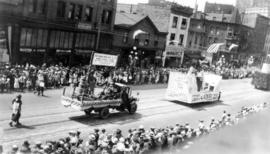 [The Britannia Wire Rope and Arctic Ice Cream floats in the Dominion Day Parade]