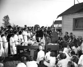 Awards presentation at Boys' and Girls' Department event