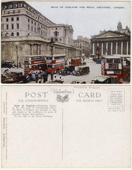 Bank of England and Royal exchange, London.