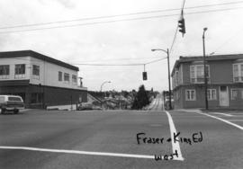 Fraser [Street] and King Ed[ward Avenue looking] west