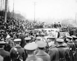 [Opening ceremony for the first Second Narrows Bridge]