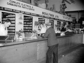 [Customer service counter at Boultbee, Ltd., 999 Seymour Street]