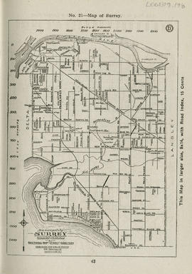 Sectional map and street directory of Vancouver, British Columbia : municipality of Surrey