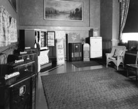 [Display of Spartan refrigerators in the] Radio Room of Canadian Fairbanks Morse Company
