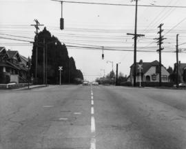 [View of 16th Avenue at Arbutus, looking east]
