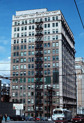 [Building at the corner of West Pender Street and the 400 block Richards Street]