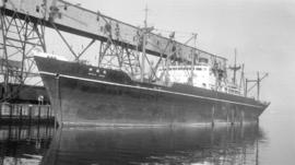 S.S. Shinyu Maru [at dock]