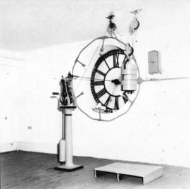 [An unusual clock in the Canadian Bank of Commerce at the corner of Pender Street and Main Street]