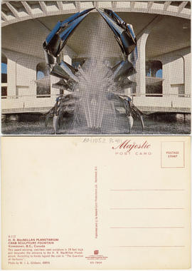 H.R. MacMillan Planetarium [crab sculpture fountain]