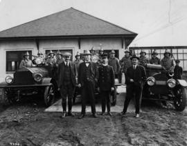 [Group portrait for opening of South Vancouver Firehall No. 3 for opening]