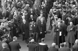 Funeral procession after funeral of Mayor Charles Tisdall at Christ Church Cathedral