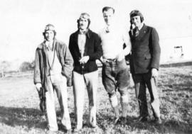 [Pilots on airfield at Landsdowne Park on Lulu Island]