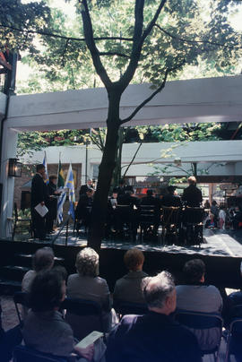 Reenactment of Vancouver's first City Council meeting at 12 Water Street