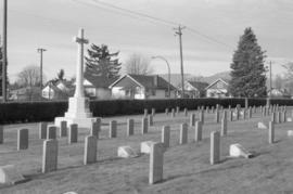 Mountain View Cemetery, World War I monument, ex service personnel headstones