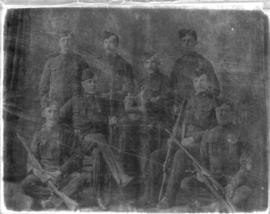 [Unidentified group portrait of men in military uniform]