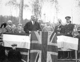 [Opening ceremony for the first Second Narrows Bridge]