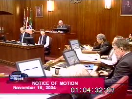 Regular Council meeting : November 16, 2004