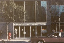 Front of Vancouver Public Library at 750 Burrard Street