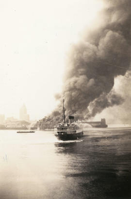 [View of] Pier D fire