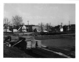 Start of construction on McLean Park from north-west corner of park