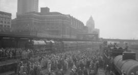 The Royal Scot [L.M.S. 6100 train at the] C.P.R. Station