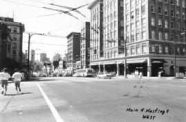 Main and Hastings [Streets looking] west