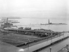 [Construction progress photograph of the CPR Pier "B/C"]