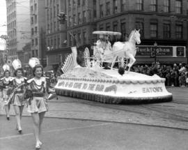 Eaton's float in 1949 P.N.E. Opening Day Parade