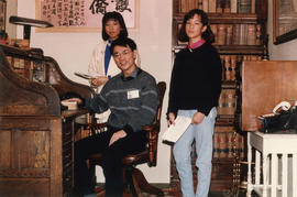 Ramona Mar, Paul Yee and Kimberly Kong at the Saltwater City exhibit