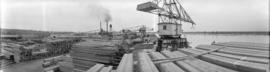 [Canadian White Pine Co. mill and lumber yard on the North Arm of the Fraser River]