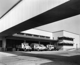 Exterior view of loading bay at Carling Breweries