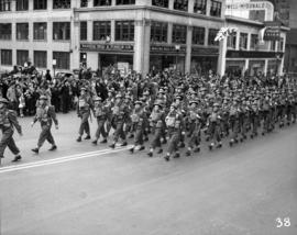 World War II parade on Burrard Street