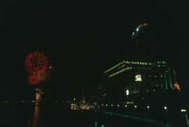 Centennial firework display at Canada Place