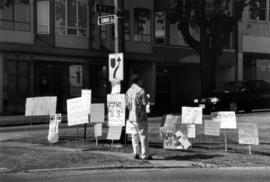 Garage sale signs at 16th and Dunbar