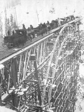 Stoney Creek Bridge, C.P.R. in Selkirks, Height 206 feet