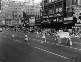 Evelyne Ward Majorettes in 1955 P.N.E. Opening Day Parade
