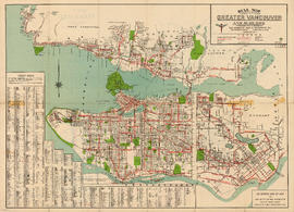 Dial map of Greater Vancouver and suburbs