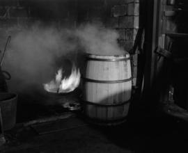 Charring the inside of a barrel