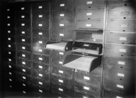 [Record storage in the Provincial Botanical Office at 821 West Pender Street]