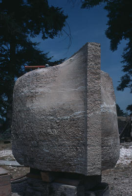 Adolf Ryszka's sculpture in progress