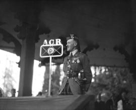 Parade and reception for Lt. Col. R.M. Blair, Commanding Officer 72nd Seaforth Highlanders, upon ...