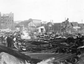 Site of Champion and White warehouse and Wharf (935 - 941 Main Street) after destroyed by fire