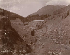 Van Winkle Bar Gold Mine, Fraser River, near Lytton, B.C. on C.P.R.