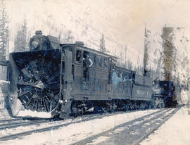 C.P.R. Rotary ["A"] Snow Plow at Rogers Pass, B.C.