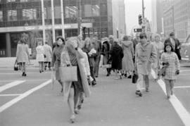 W. Georgia Street and Granville Street south crosswalk, looking northwest