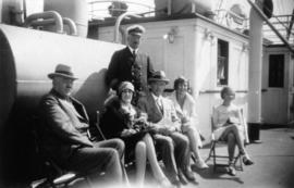 W.H. Malkin with unidentified passengers aboard the S.S. "Princess Norah"