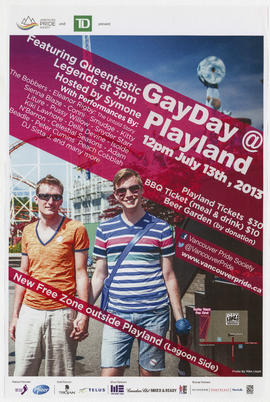 Vancouver Pride Society and TD present Gayday at Playland : July 13th, 2013