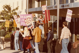 GATE [Gay Alliance Toward Equality] demonstration against Vancouver Sun [Granville Street]